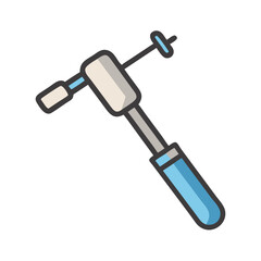 Dental mirror illustration, a dental examination tool for dentists