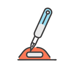 Graphic tablet pen icon for designers and artists