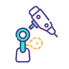 Eye Examination Illustration: Otoscope and Eye Test Equipment