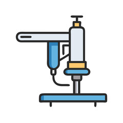 Powder coating machine, paint spraying equipment icon illustration