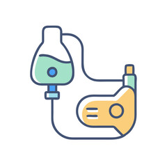 IV Infusion Pump Illustration on a Black Background