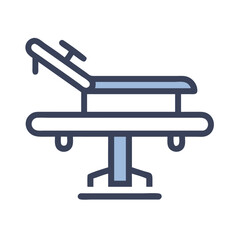 Examination Table Icon: Medical, Healthcare, Clinical and Hospital