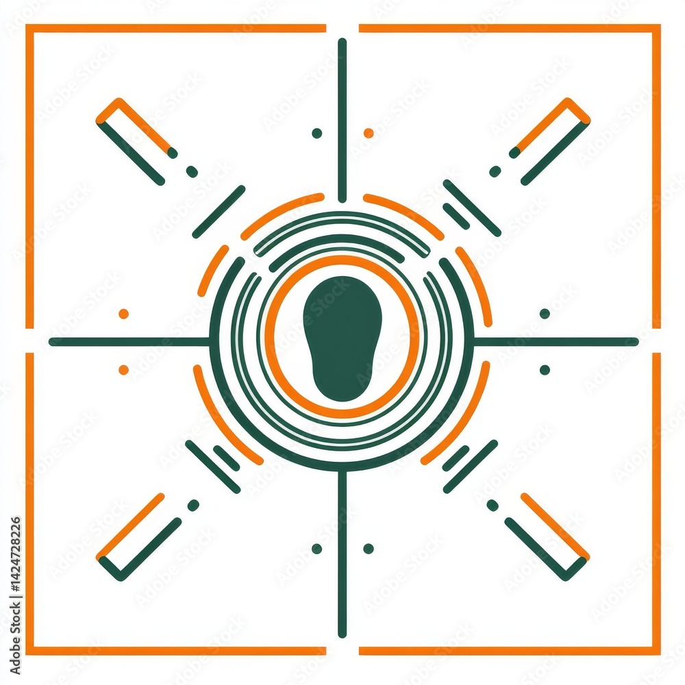 Poster a checkmark is prominently displayed alongside a minimalist fingerprint icon on a white background