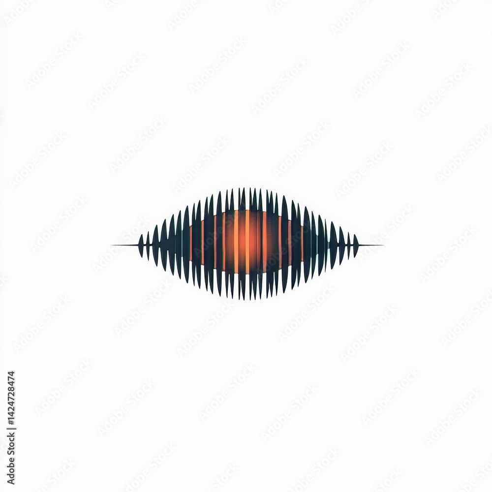 Poster the design incorporates abstract waveforms in a green and orange color scheme