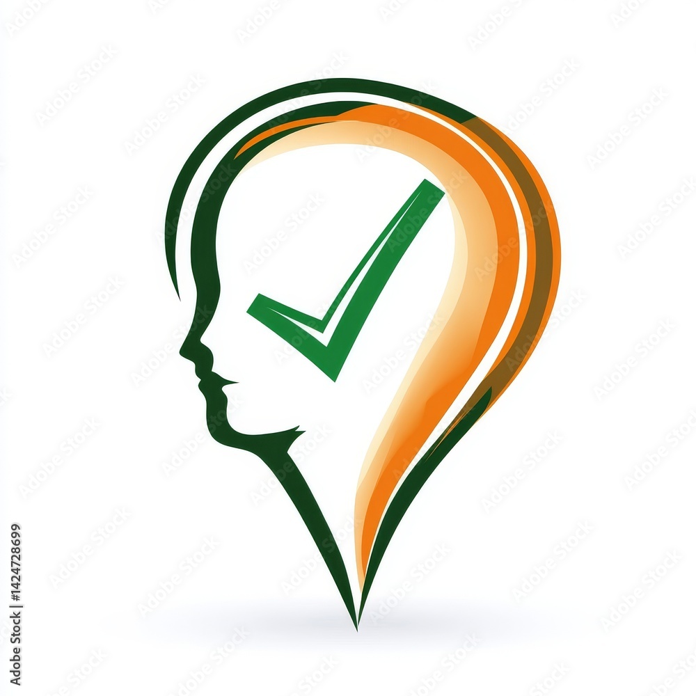 Poster voice id verification is represented by a minimalist modern icon for use in biometric access, ai ass