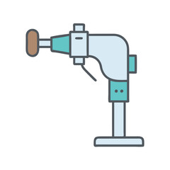 Dental polishing tool icon on a black background