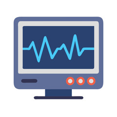 Heart rate monitor vital signs computer illustration graphic