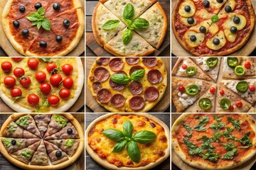 Pizzas positioned creatively for banner designs restaurant websites posters and pizza place branding visuals milkyhexddway Backgrounds for advertising poster banner flyer billboard art ads 21