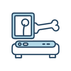 Cartoon X-Ray Machine Icon Illustration on Black Background