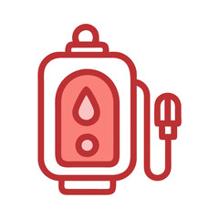 Retro Infusion Bag Icon: IV Drip Symbol Design