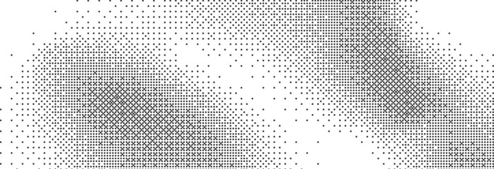 Pixelated bitmap gradient texture. Retro pixel art, black dither pattern, 8 bit background. Vector illustration