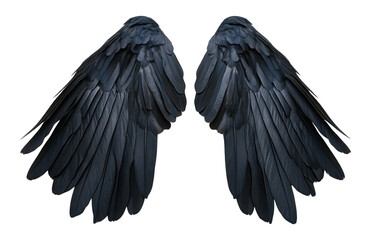 PNG Pair of black bird Wings wings decorative blackbird.