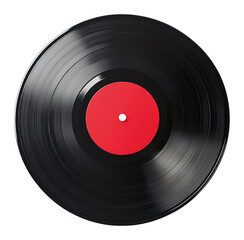 PNG Black vinyl record black label red.