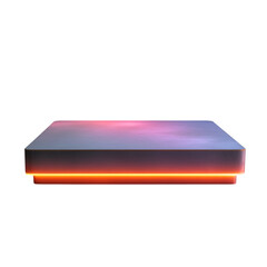 Illuminated Platform Display Neon Glow Product Showcase