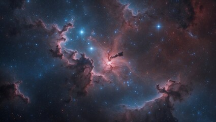 Fototapeta premium Ethereal beauty of a distant nebula in space