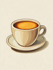 Creamy Coffee Cup Illustration