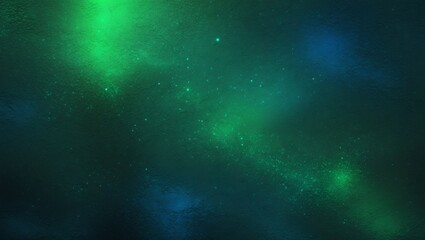 Obraz premium Glowing green blue gradient background with noise texture