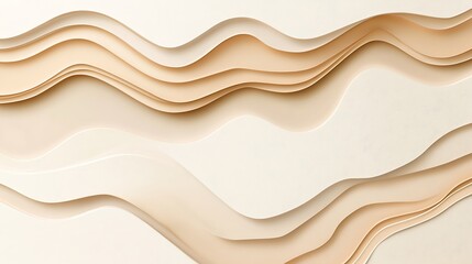 Obraz premium Abstract Beige Wave Layers.