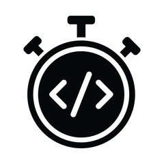 Coding Hourclock Timer Icon