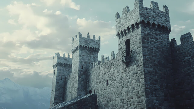 majestic stone castle