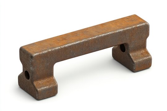 Rusty Metal Connector Industrial Hardware with Corrosion and Wear for Mechanical Applications