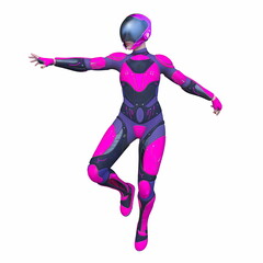 サイバーウーマン　3DCGレンダリング