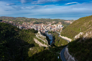 Uzice city and Fortress, the renovated remains of an old town on a rocky ridge, is today a public...