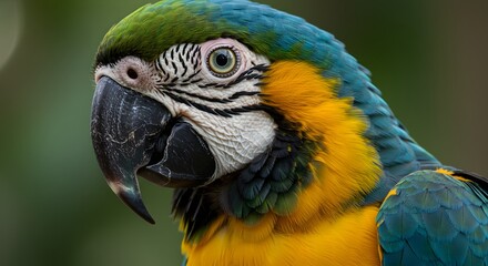 Fototapeta premium close-up of a macaw parrot 