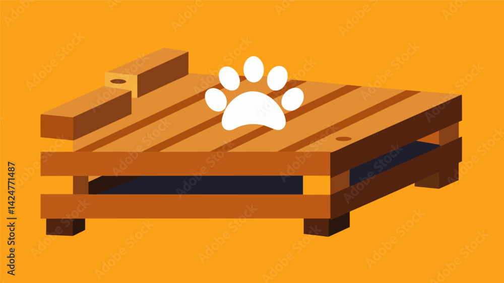 Poster a dog bed made from repurposed wooden pallets adding a rustic and environmentallyfriendly touch to y