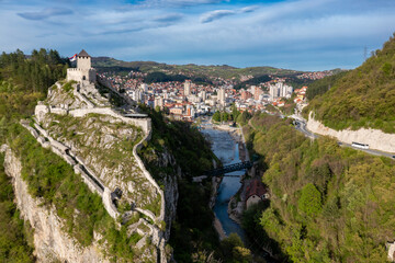 Uzice city and Fortress, the renovated remains of an old town on a rocky ridge, is today a public tourist and historical attraction near the modern city, on the banks of the Djetinja River