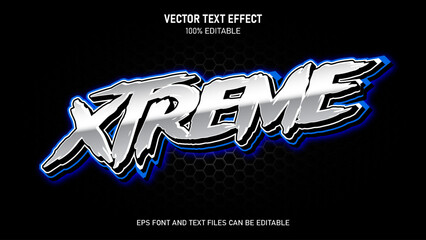 Extreme 3d text style modern editable text effect