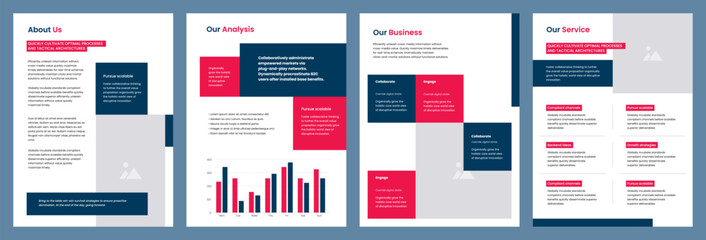 Catalog template, corporate annual report, brochure, flyer, business presentation with data chart.