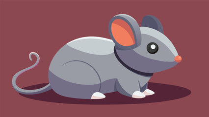 Fototapeta premium A sleek 3D printed mouse toy with customizable movement settings making it the perfect playmate for any energetic kitty.. Vector illustration