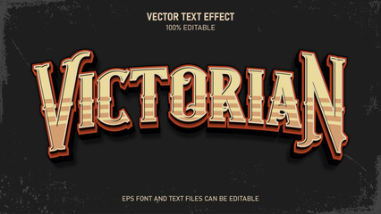Victorian text style editable text effect