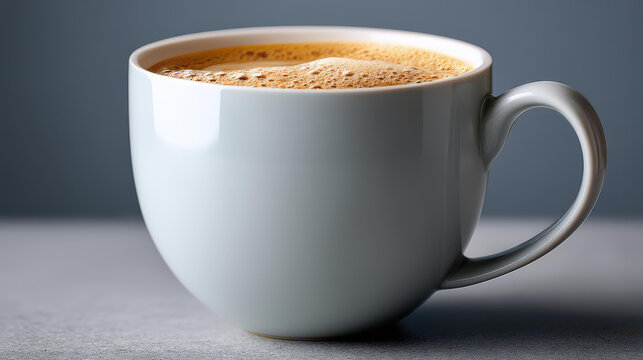 Showcase your brand with this clean white mug mockup, perfect for logo or text designs in a sleek vertical format.