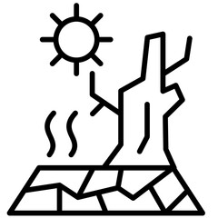 Drought Outline icon