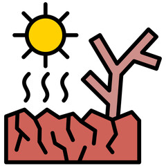 Drought illustration icon