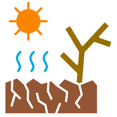 Drought illustration icon