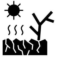 Drought solid glyph icon