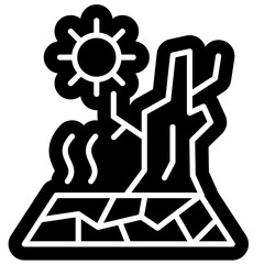 Drought solid glyph icon