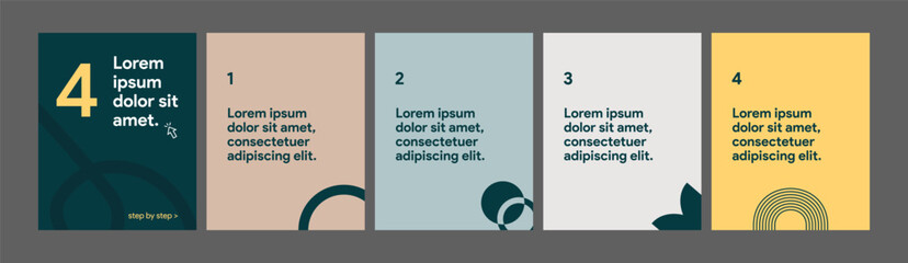 instagram carousel slider social media banner template step by step inspirational quotes poster yellow dark green brown color banner design flat minimal post templates vector illustration background © angutyo