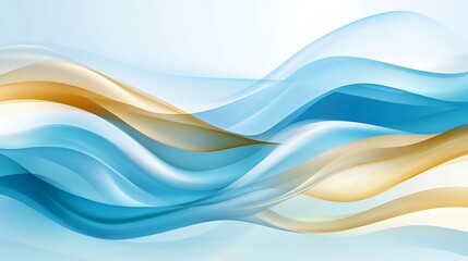 Obraz premium Abstract Blue Gold Waves Background.