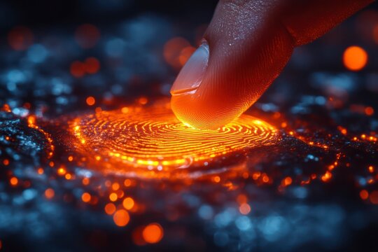 Fingerprint Scanning Technology Illuminated Touch for Security and Identification