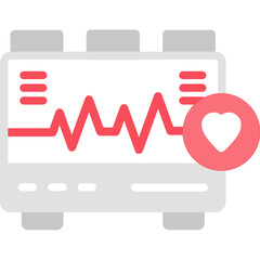 Cardiology Machine Flat Icon