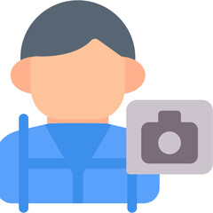 Press Photographer Flat Icon