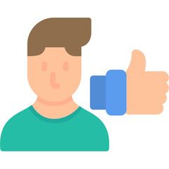 Thumbs Up Flat Icon