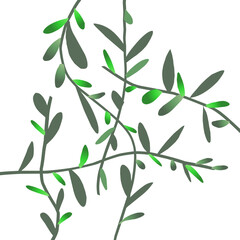 seamless background with green leaves