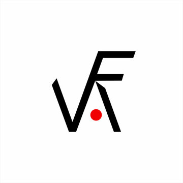 Simple abstract VFA letter logo design.