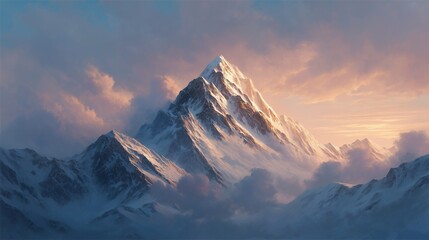 sunrise in the mountains