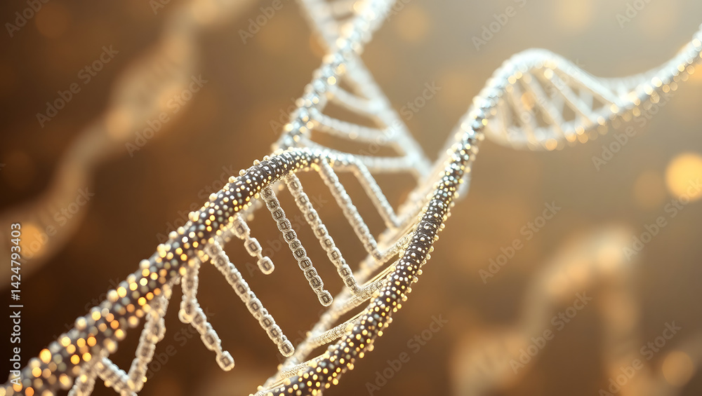 Poster mesmerizing dna helix exploring the intricate structure of life's code